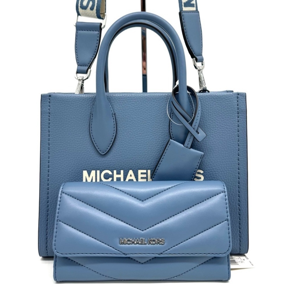 Michael Kors Mirella Small Crossbody Bag & Quilted Trifold
Wallet Denim